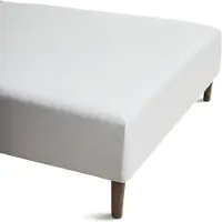 Juna boxlaken 160x200 cm - 100% økologisk bomull - Hvit Percale boxlaken