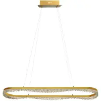 Milagro Lighting LED-hengelampe Preciosa, gull, metall, lengde 120 cm
