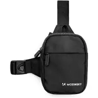 Wozinsky WMS-W1 Unisex Mini skulderveske vanntett med to rom for telefon - svart
