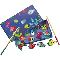 Djeco Fiskespill - Magnetisk - Farget fisk - - OneSize - Spill