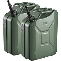 Vevor metallbensinbeholder, 20 l, bensinkanne med tut og komfortabelt håndtak, 6 l/min maks. strømningshastighet, lekkasjesikker og korrosjonsbestandig metallbensintank, de fleste biler, motorsykkel,