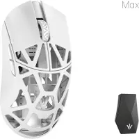 WLMouse Beast X Max (Solid Side + Omron) / Wireless 8K / Magnesium - Gaming mus - Optisk - 5 - Hvit