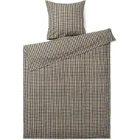 Ginza.se sengetøy 140x200 cm - 100% økologisk bomull - Kreppsengetøy svart