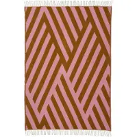 Klippan Yllefabrik Ullpledd - 130x200 cm - 100% lammeull - Tangent Pink Caramel