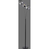 JUST LIGHT Big Widow-gulvlampe med tre glassskjermer