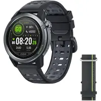 Mibro GS Active2 - Smartklokke med stropp - væskesilikon - håndleddstørrelse: up to 265 mm - display 1.32 - Bluetooth, NFC - 51.7 g - mørk grå