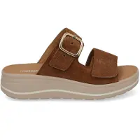 Hartjes dameslipper i semsket skinn – Cognac - Sandaler