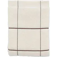 Södahl Økologisk håndkle - 100% økologisk bomull - Håndkle 50x100 cm - Vista - Hvitt rutet
