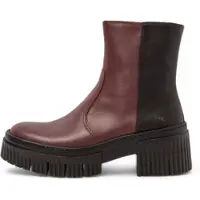 Art for woman. 1137411PD003_008 Leather Ankle Boots 1374 York burgundy, black (37), 3 to 5 cm, Zip, Casual