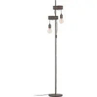 Eglo TOWNSHEND 4 2L gulvlampe i moderne rustfarget design med svarte ledninger