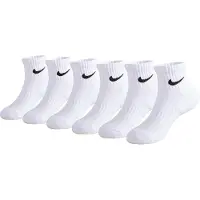 Nike Ankelsokker - Polstret - Dri-Fit - 6-pack - Hvit - - 27/35 - Sokker