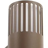 LINDBY utendørs vegglampe Lurinda, 2 lyskilder, brun, Ø10 cm, IP44