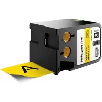 Dymo XTL industri vinyl tape (54 mm) - sort på gul