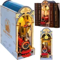 Robotime sammenleggbar 3D tremodell LED - Book Nook tidsreiser