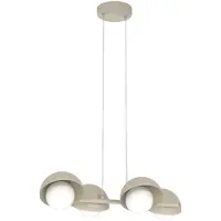 Valotorni Hengelampe Boom 4, beige, glass/stål, lengde 60 cm