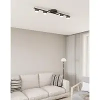 Emibig Taklampe Fragment, svart, lengde 86 cm, metall, 4 lyskilder.