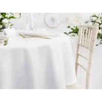 Party Deco PartyDeco OBRO2-KARTON, Rund, Hvit, Stoff, Bordduk, Innendørs, Bryllup