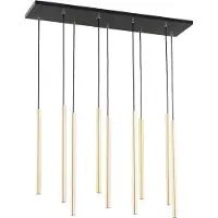 Emibig Hengelampe Selter, gullfarget, 9 lyskilder, metall