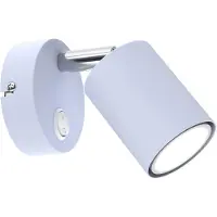 Luminex Veggspot Fun, lyseblå, 14 cm høy, justerbar, GU10