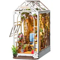 Robotime Miniatyr Diorama - DIY - Boknok og Wonderland - Garden - - OneSize - Kreativt leker