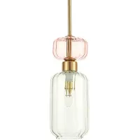 Milagro Lighting Hengelampe Molly, grønn/gull, 1 lyskilde, glass, Ø 12 cm