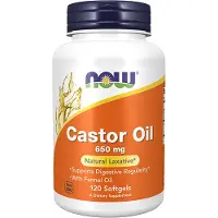 Now Castor oil 650MG 120 softgels