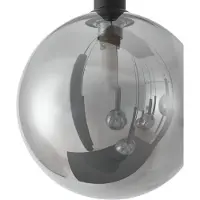 LUCANDE hengelampe Lumavia, 12 lyskilder, glass, svart/klar, G9