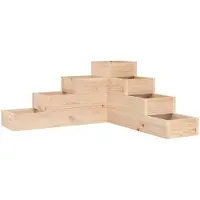 vidaXL Hageplantekasse 4 etasjer 80,5x79x36 cm heltre furu