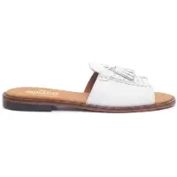 Sebago for woman. 72127QW Will Slide Pop leather sandals white (37), Flat, None, Casual