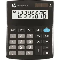 HP -kalkulator -OC 108/INT BX Office-kalkulator, 8-sifret skjerm, 125x101x33mm, svart
