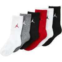 Jordan Sokker - 6-pack - Crew - Gym Rød/Black - - 27/35 - Sokker