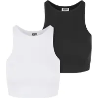 Urban Classics Organic Cropped Rib Ermeløs Topp 2 Enheter