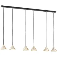 Emibig Pendellampe Elit, 6 lyskilder, gullfarget, metall