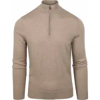 Suitable Suitabe Merino Haf Zip Genser Beige Størrese