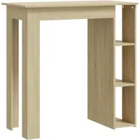 vidaXL Barbord med hylle sonoma eik 102x50x103,5 cm konstruert tre