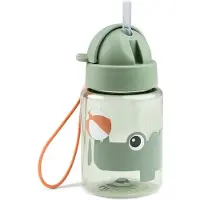 Done by Deer drikkeflaske med sugerør 280 ml - Playground - Grønn