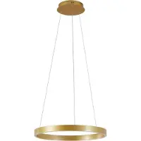 LUCANDE LED-hengelampe Yonam, Ø 60 cm, 1 lyskilde, gull, CCT