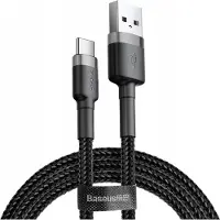 Baseus Cafule USB 2.0 / Type-C Kabel CATKLF-AG1 - 0.5m - Svart / Grå