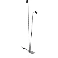 Euluna Gulvlampe Mono II, 2 lyskilder, svart