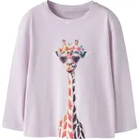 Name it Genser - NmfVotea - Lavender Tåke/Giraffe Solbriller - - 4 år (104) - Genser