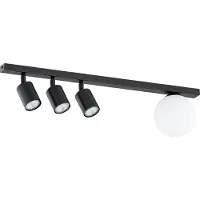 Emibig Downlight Baster 4, stål, 4 lyskilder, 3 spots, kule