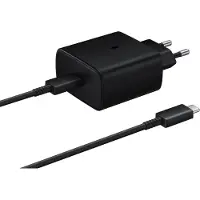 Samsung USB-C hurtigreiselader med kabel EP-TA845EBE / EP-DW767JBE - 45W - Bulk - Svart