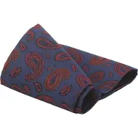 Suitable Silkelommetørkle Paisley Navy Blå Mørkeblå