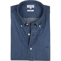 Mcgregor Skjorte Chambray Indigo Blå Mørkeblå Størrelse