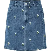 Pieces Pcflora Hw Kort Denimskjørt
