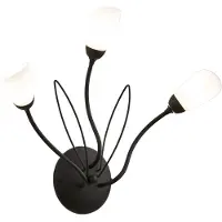 Jupiter Vegglampe Gloriosa, svart, glass, 3 lyskilder