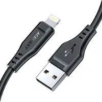 Acefast -kabel MFI USB - Lightning 1,2 m, 2,4 A svart (C3-02 svart)