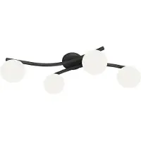 Emibig OPUS taklampe, lengde 85 cm, opal, lengde 84 cm, 4 lyskilder.