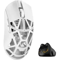 WLMouse Beast X Mini Pro (Solid Side + Omron) / Wireless 8K / Magnesium - Gaming mus - Optisk - 5 - Hvit
