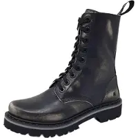 Art unisex. 1116715EH003_001 Leather Ankle Boots 1167 Marina black (38), Flat, Zip, Casual